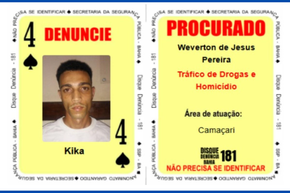 Baralho do Crime: quatro de espadas é preso na zona rural de Minas Gerais