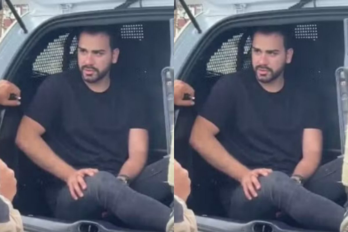 Filho de vereadora suspeito de atropelar atleta é hostilizado ao sair de delegacia