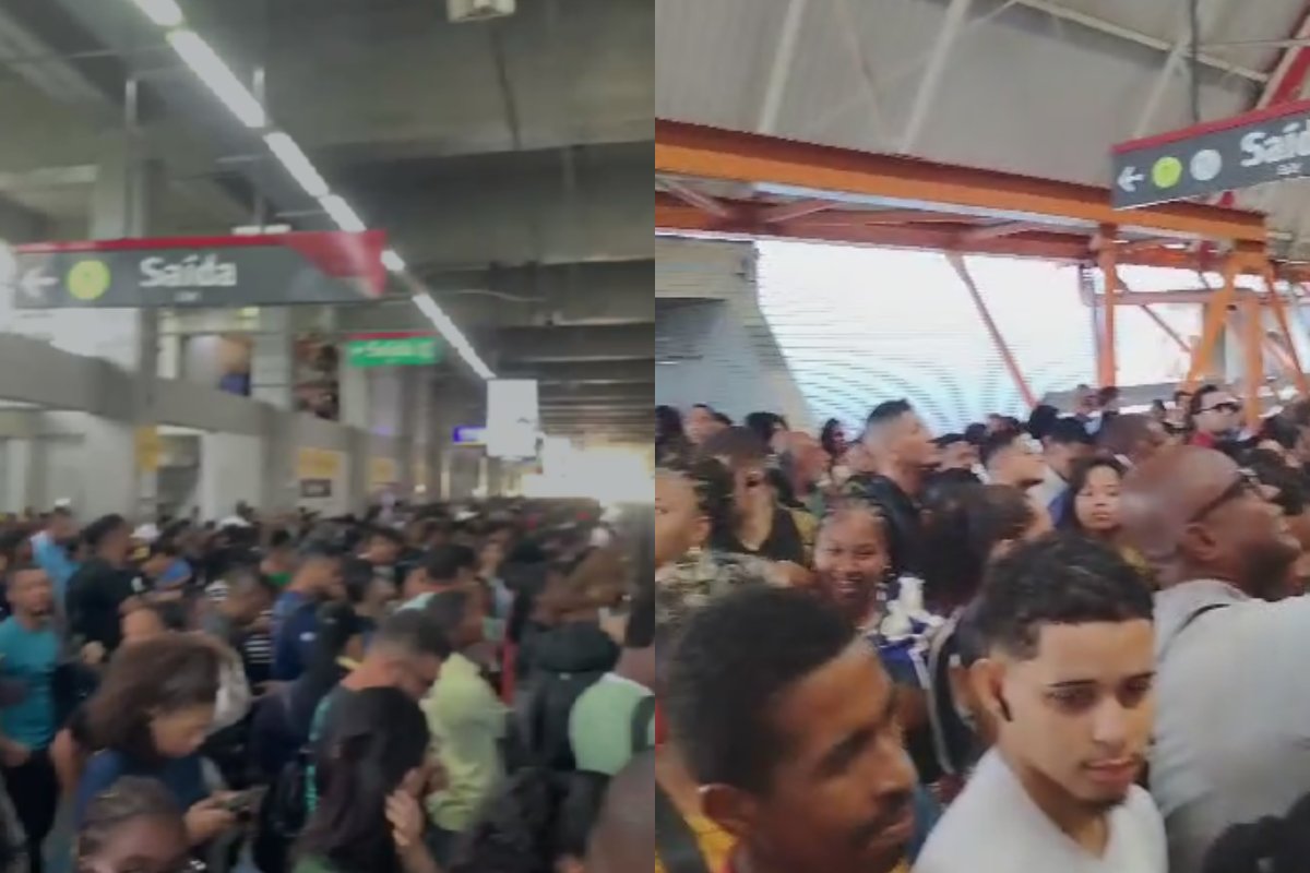 Falha interrompe circulação de trens em trecho da linha 1 do metrô de Salvador; Estação da Lapa teve portões fechados
