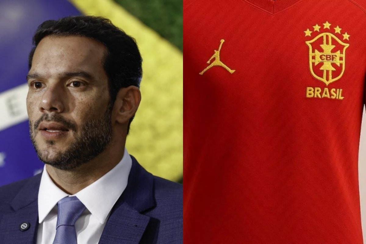 "Fui contra, não por questão política", afirma presidente da CBF sobre veto da camisa vermelha da Seleção Brasileira