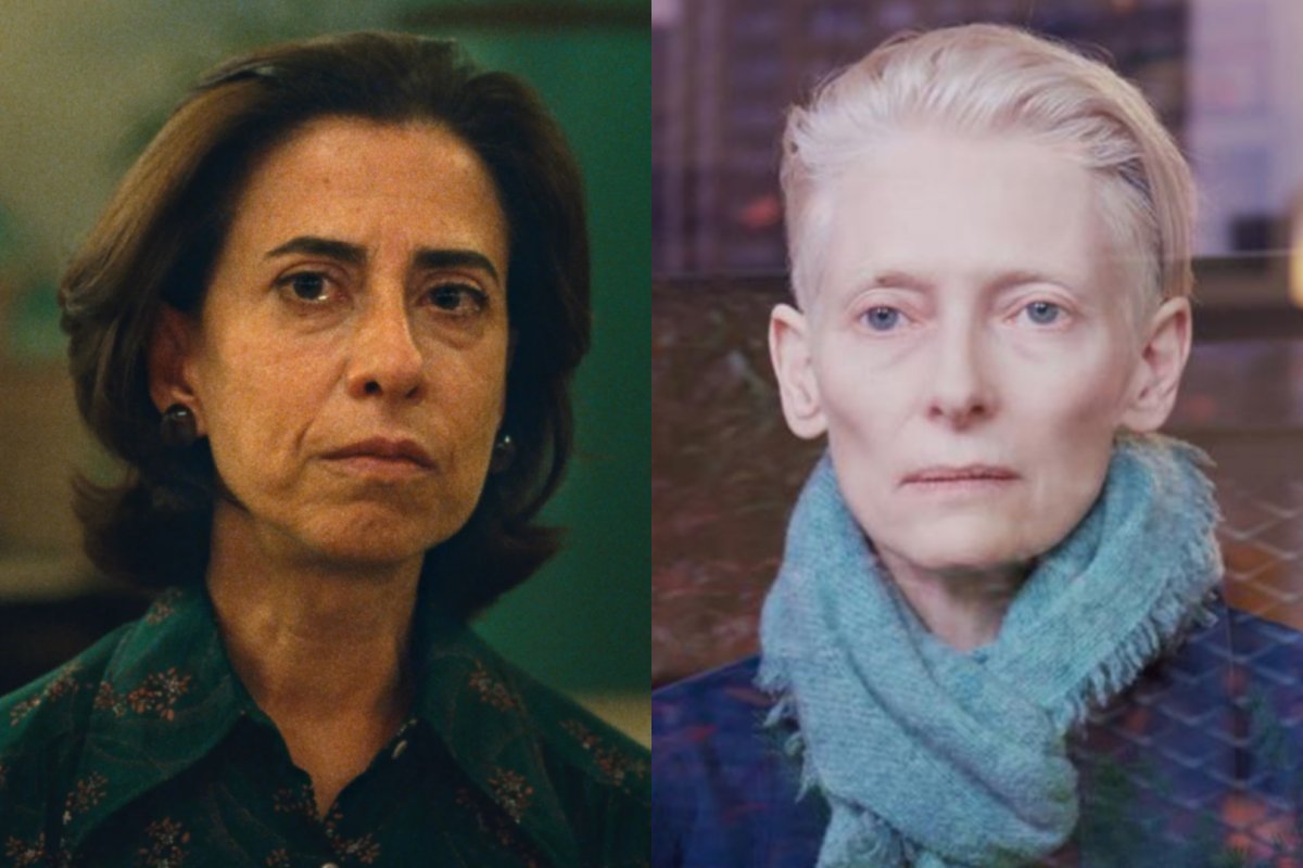 Fernanda Torres e Tilda Swinton se reencontram no tapete vermelho do Festival de Veneza