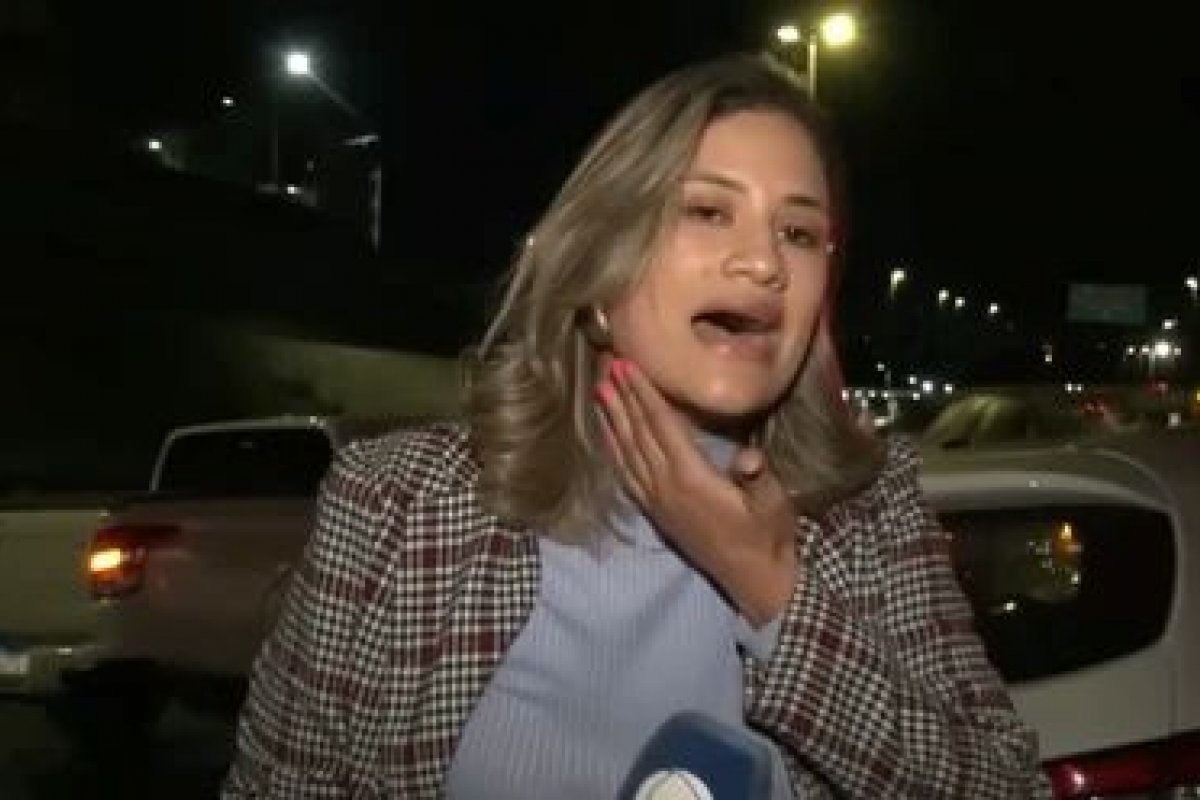 Equipe da TV Record é agredida por PM em cobertura de acidente envolvendo o agente
