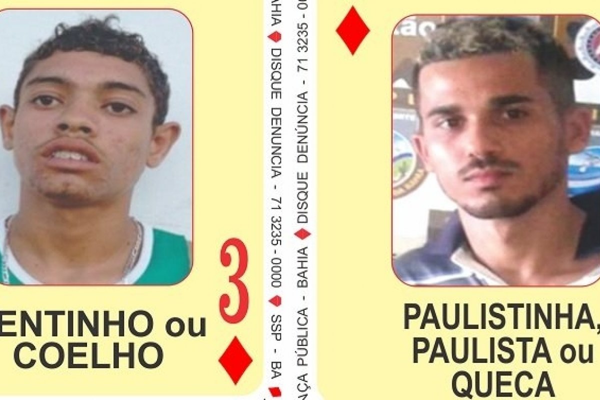 Dois homens são acrescentados no Baralho do Crime da SSP-BA