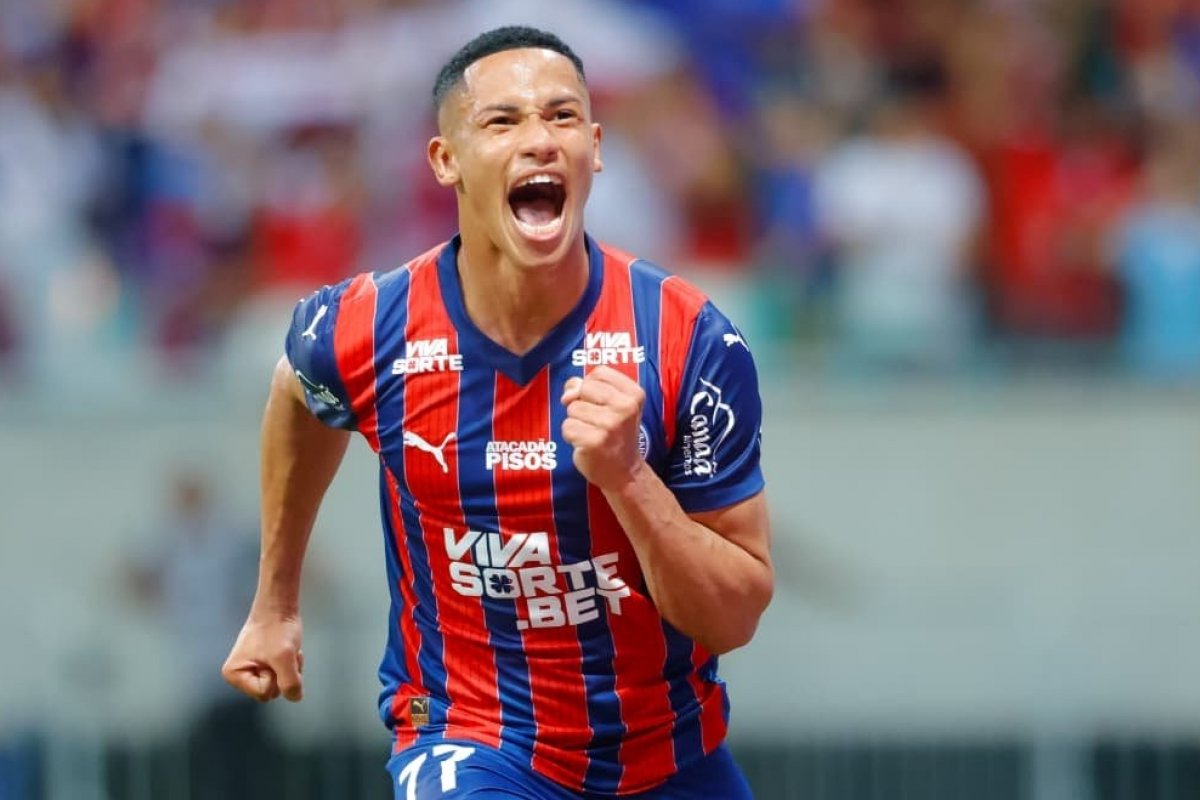 Video: Tiago faz três, Bahia goleia Confiança de novo e é penta da Copa do Nordeste; confira os gols do título