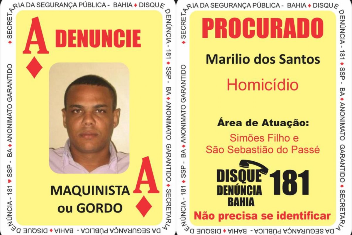 Último suspeito da morte de Mãe Bernadete entra para o Baralho do Crime da SSP