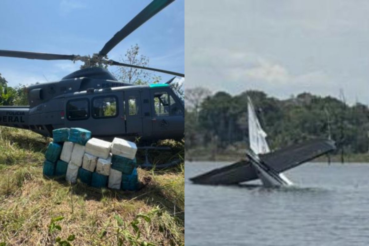 Aeronave que caiu em represa no Amazonas transportava mais de 500 kg de maconha, afirma PF