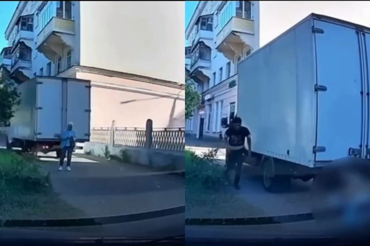 Vídeo: Idosa é atropelada por van em rua de Moscou