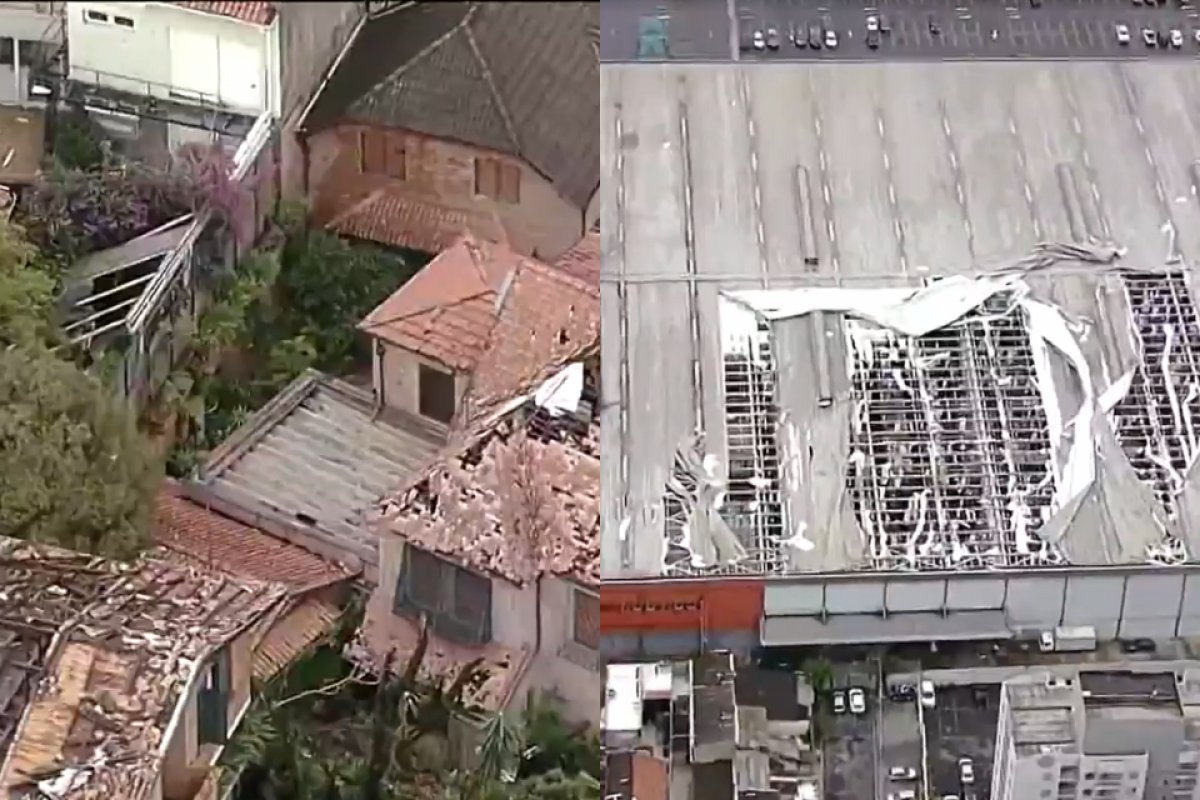 Tempestade em SP provoca queda de árvores, destelhamento e mais de 500 mil imóveis sem luz