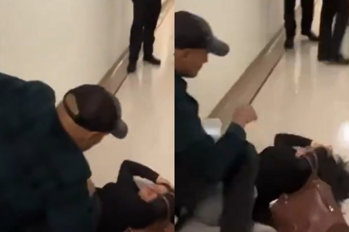 Vídeo: agente de imigração dos EUA derruba mulher na frente dos filhos