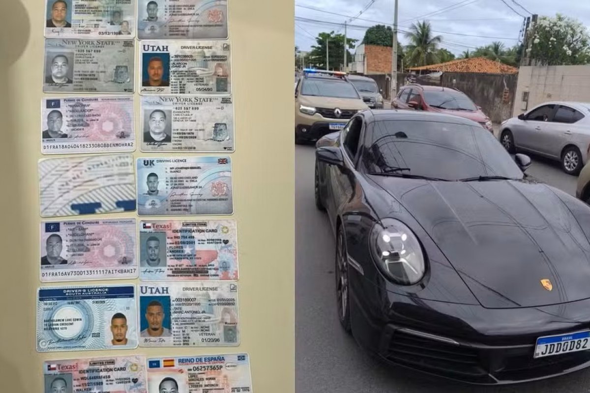 Homem é preso em flagrante com 14 carteiras de habilitações falsificadas dentro de Porsche na Bahia