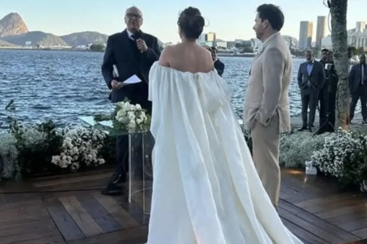 Rodrigo Maia se casa com advogada em ponto turístico do Rio; evento contou com show de Bell Marques