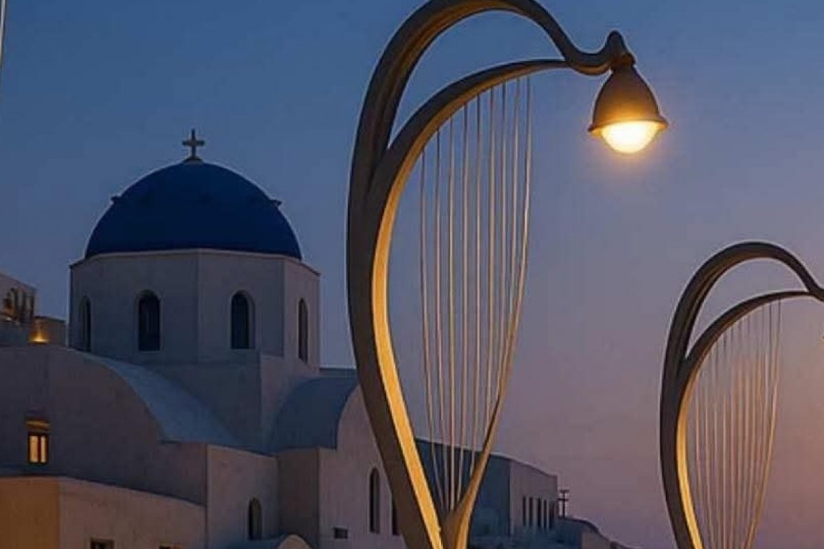 Grécia ganha harpas de vento que geram música e ilumina as ruas!