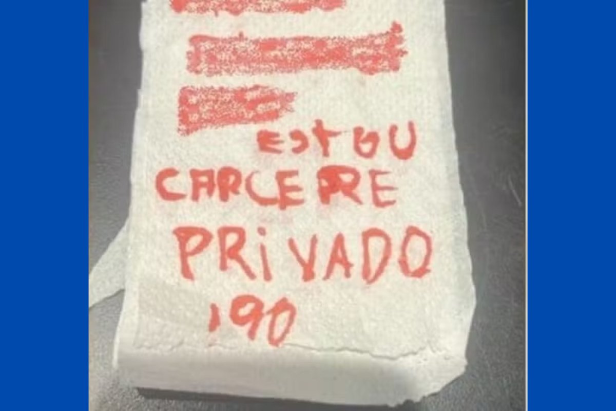 Mulher denuncia violência doméstica com papel higiênico em SC: 'estou em cárcere privado'