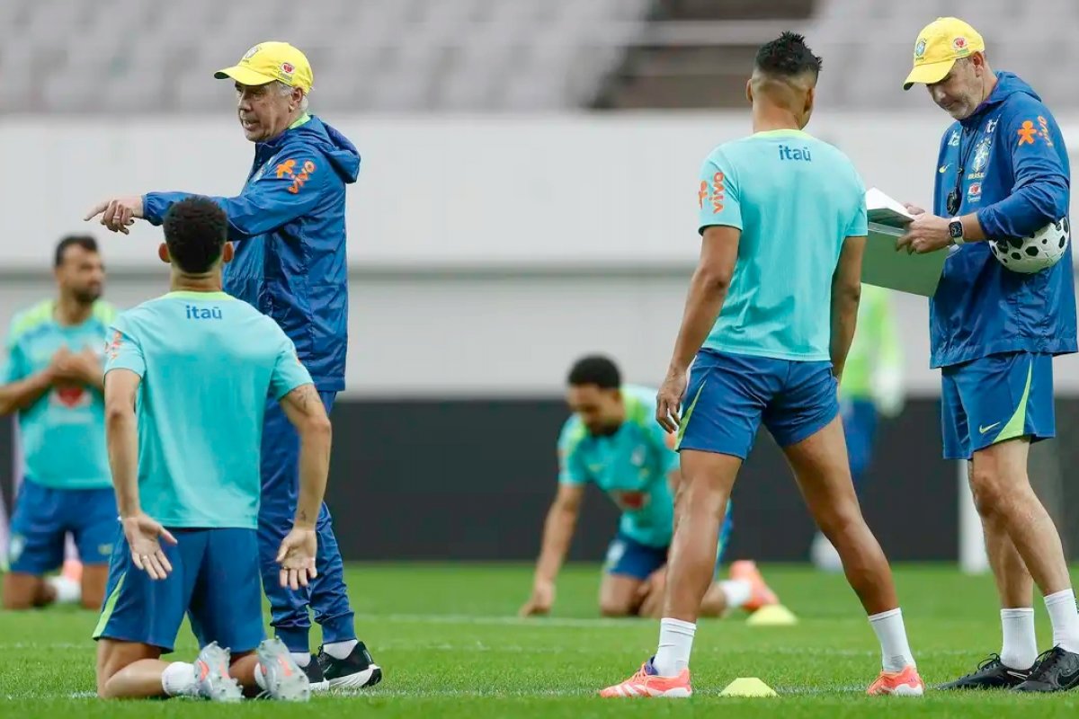Ancelotti aposta no esquema 4-4-2 diante da Coreia do Sul