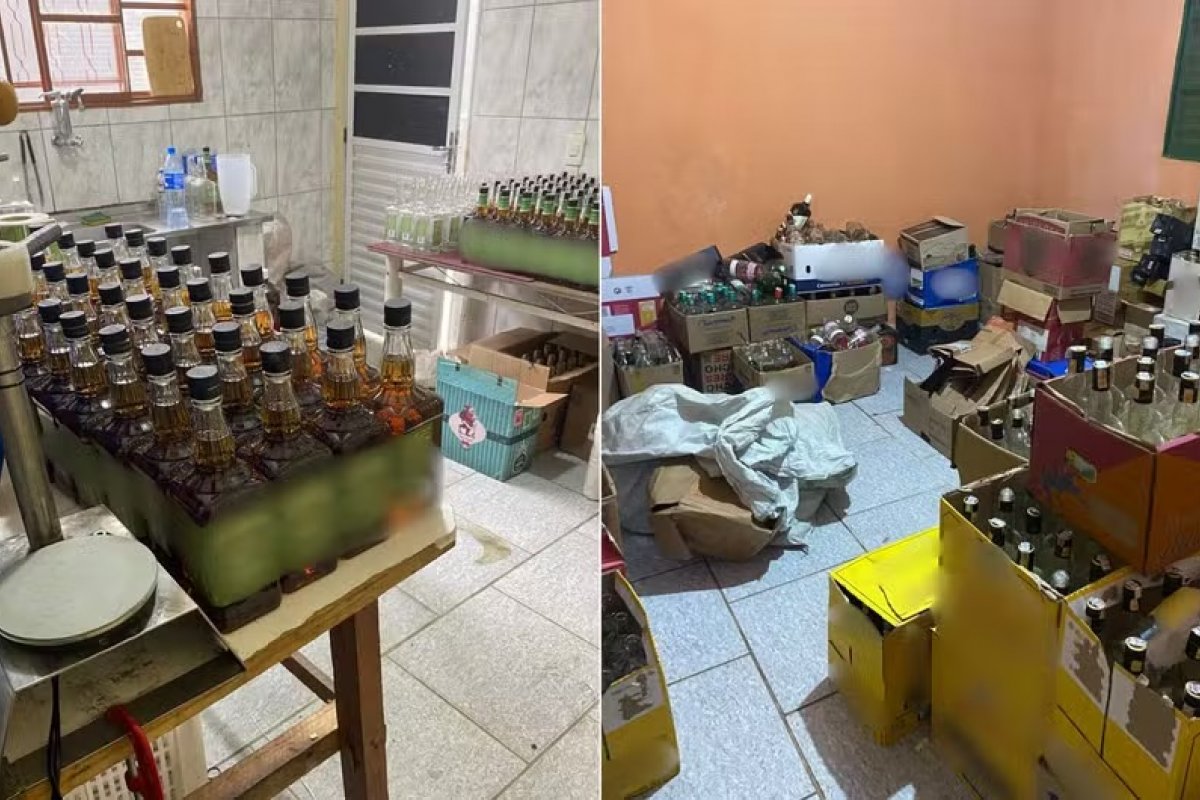 Polícia fecha fábricas clandestinas e prende dois homens por falsificação de bebidas em cidades do interior de SP