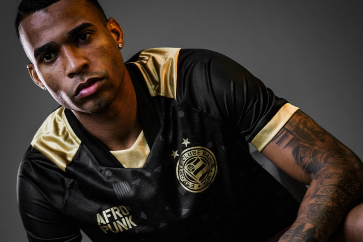 Novas camisas do Bahia em parceria com AFROPUNK estão à venda