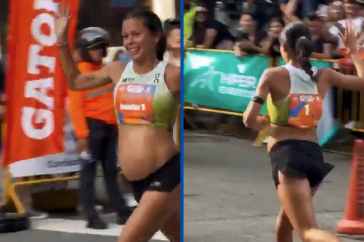 Vídeo: Grávida de sete meses, atleta corre 10 km em 40 minutos e completa circuito 'Caracas Rock 10K'