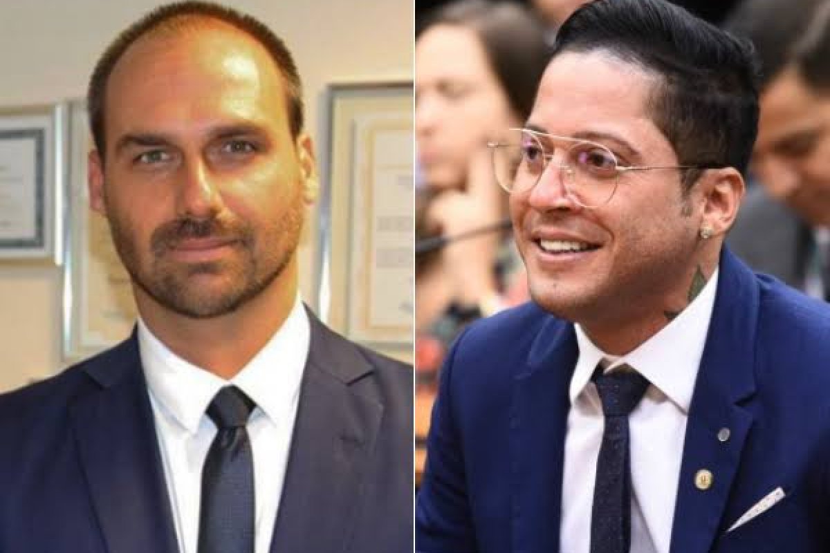 Eduardo Bolsonaro chama Kannário de "vagabundo", após cantor pedir vaias a PM