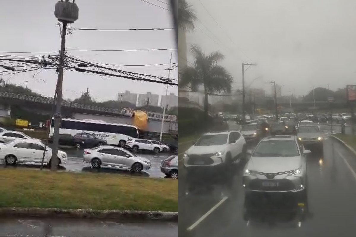 Vídeo: Com chuva intensas, população de Salvador enfrenta congestionamentos