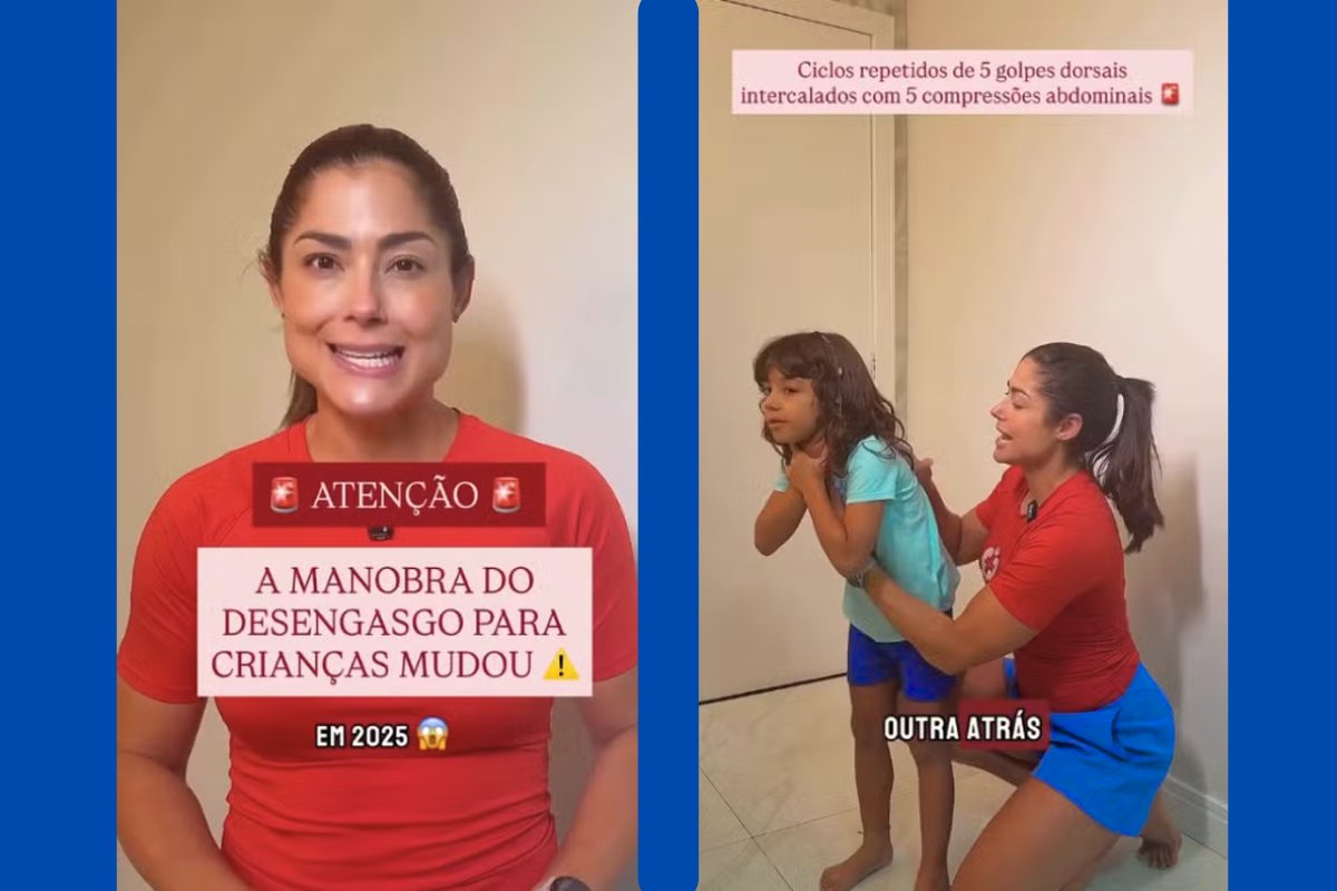 Vídeo: bombeira viraliza ao ensinar novas manobras de desengasgo