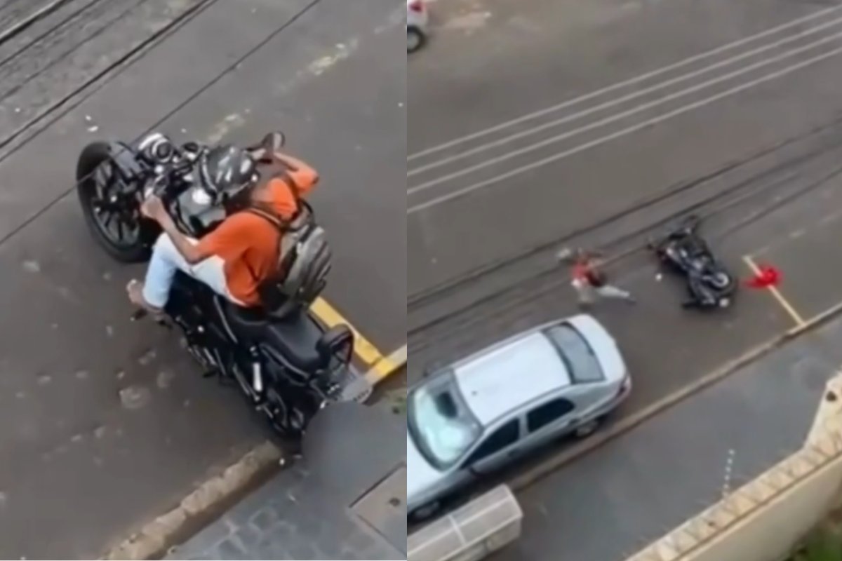 Vídeo: Homem tenta furtar moto três vezes e foge sem o veículo em Minas Gerais