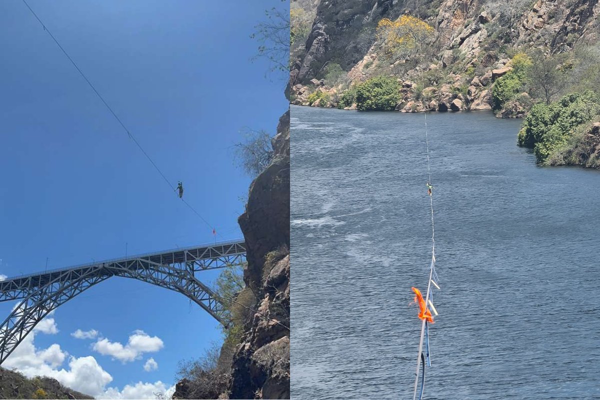 Baiano Matheus Vidal quebra recorde mundial de slackline nos cânions de Paulo Afonso Baiano Matheus Vidal quebra recorde mundial de slackline nos cânions de Paulo Afonso