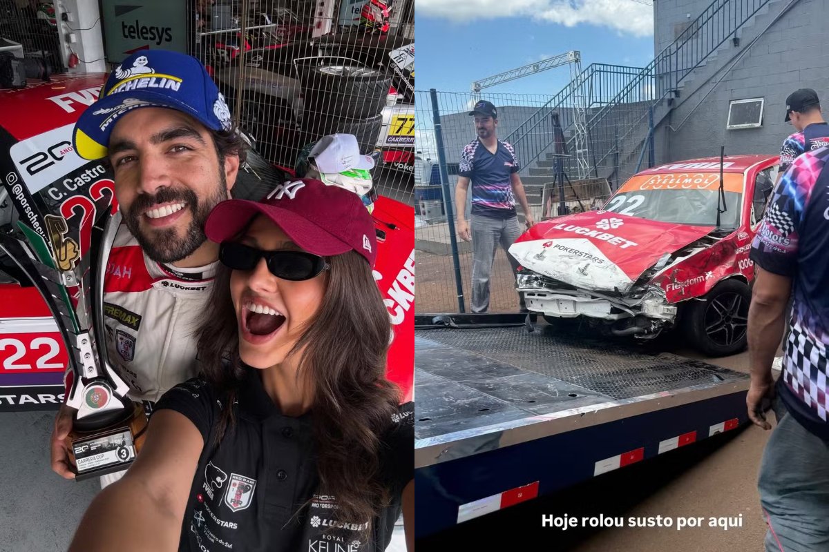 Caio Castro sofre acidente durante treino livre da Cascavel de Ouro