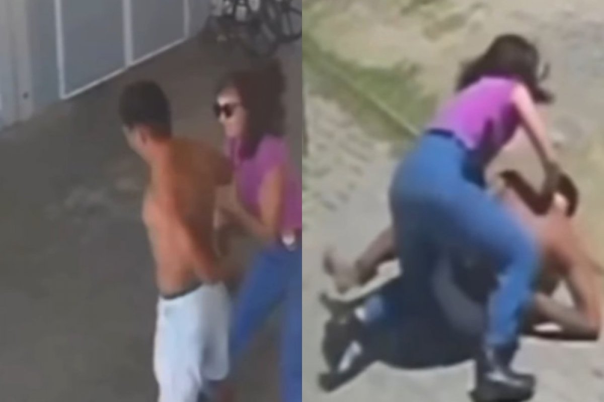 Policial civil do Ceará imobiliza homem que tentou fugir após descumprir medida protetiva no Ceará