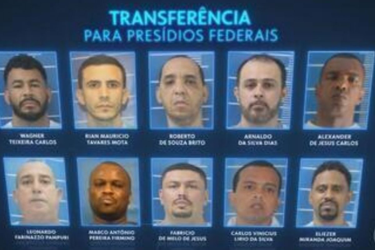 Sete líderes do CV no Rio são transferidos para presídios federais