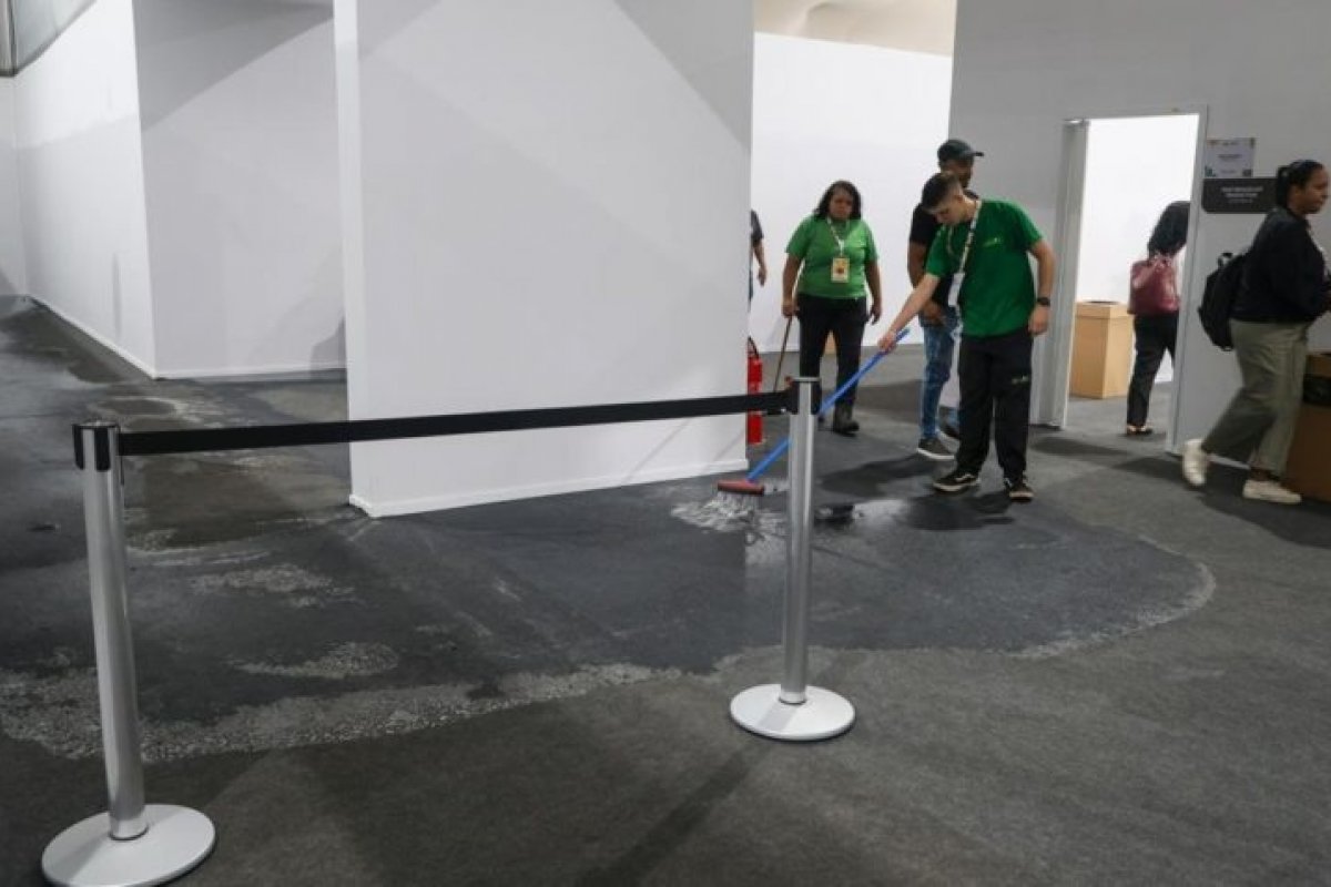 COP30: evento encara falhas estruturais provocadas por forte temporal em Belém; veja o vídeo