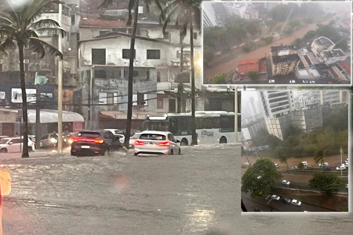 Temporal causa diversos estragos em Salvador e Inmet prevê mais chuvas intensas para esta sexta-feira; confira