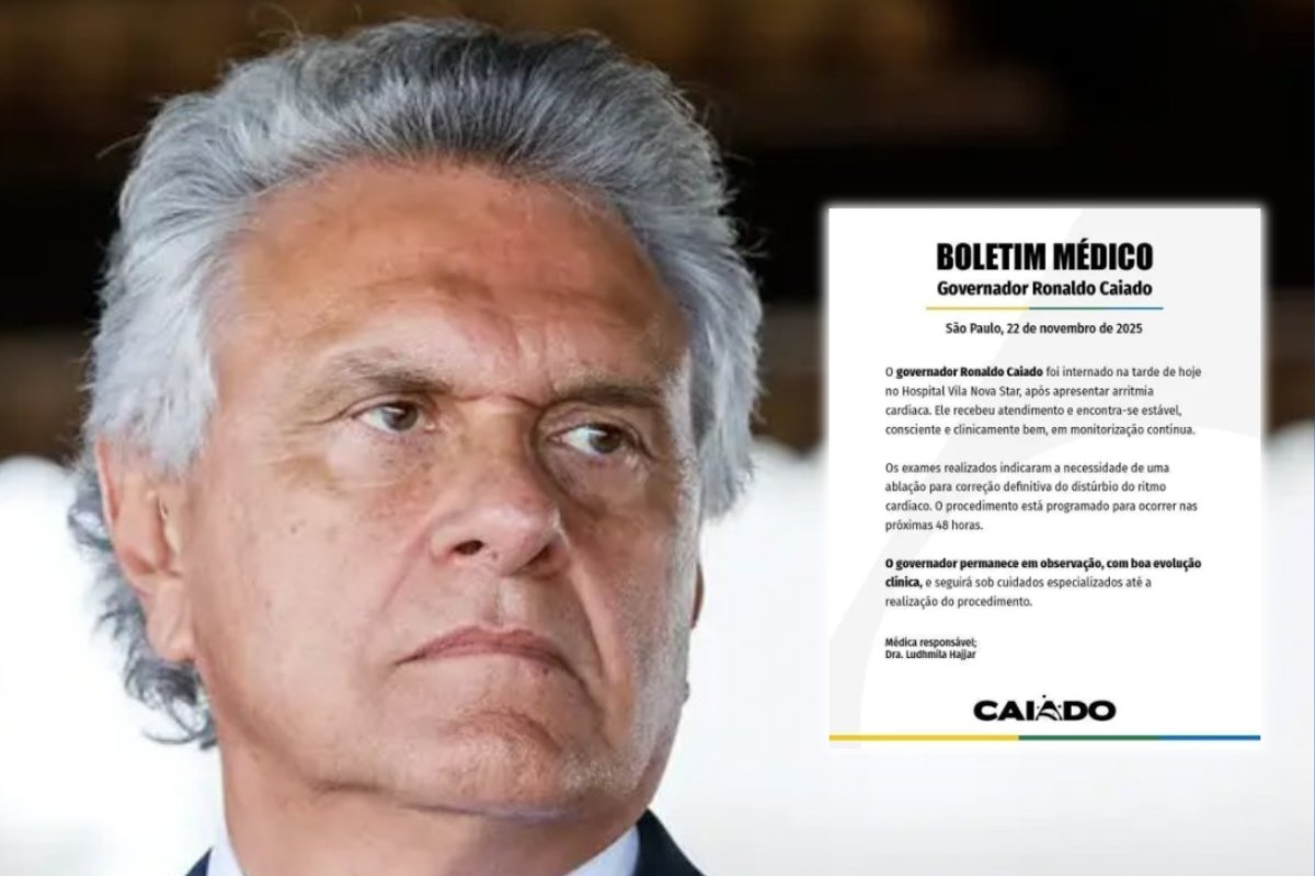Caiado é internado após ser diagnosticado com arritmia cardíaca em SP