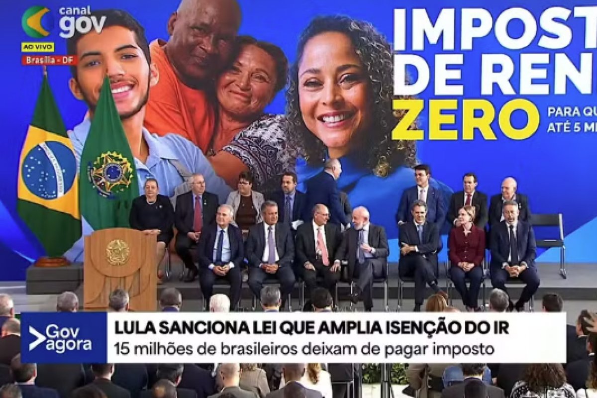 Lula sanciona isenção de Imposto de Renda em cerimônia marcada por ausências de Motta e Alcolumbre