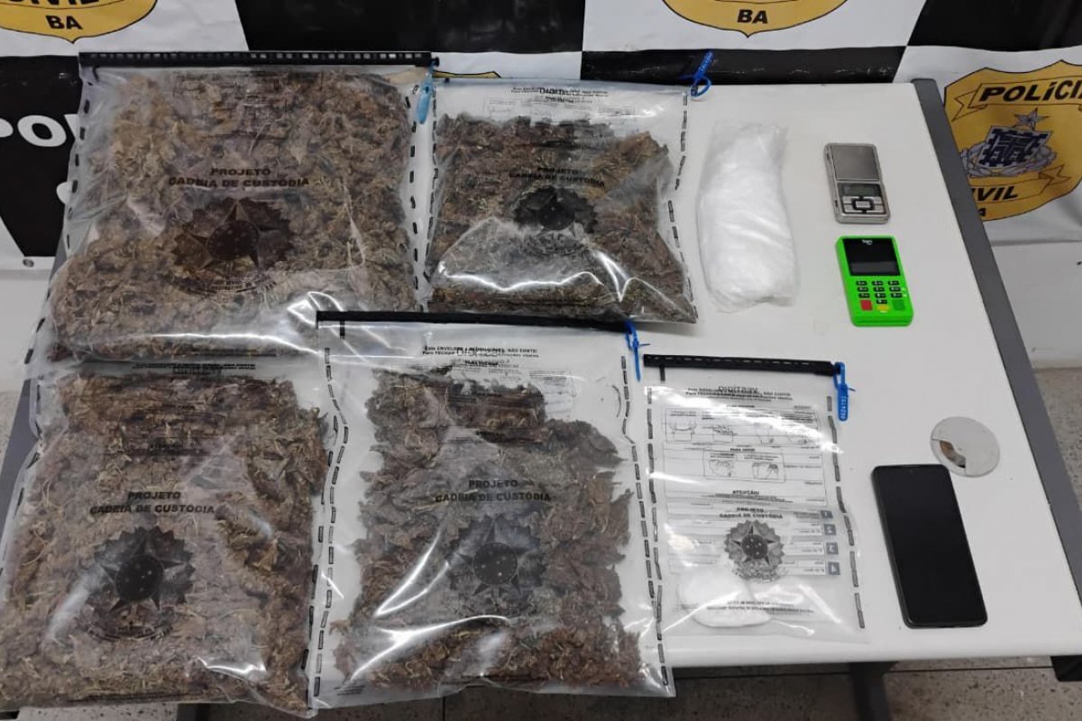 Porções de maconha e cocaína são apreendidas durante operação no sudoeste da Bahia