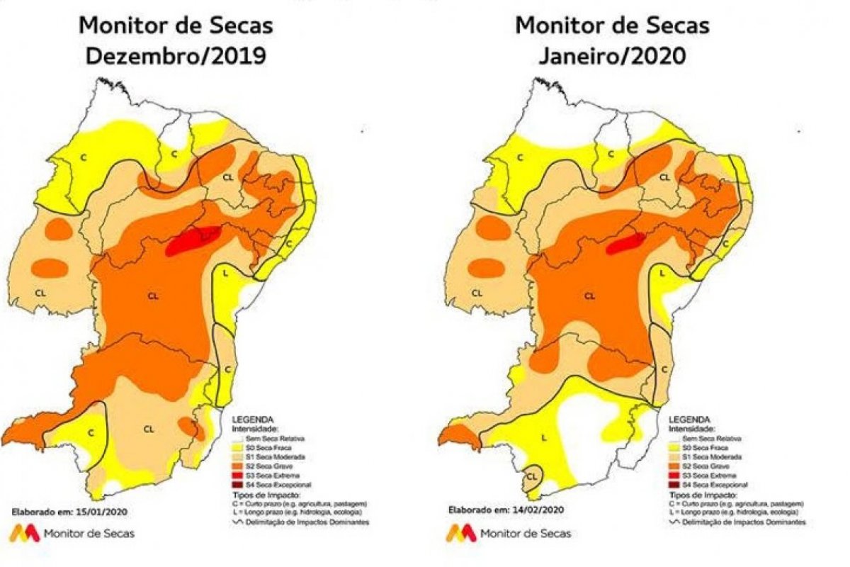 Monitor de Secas aponta redução em áreas da Bahia