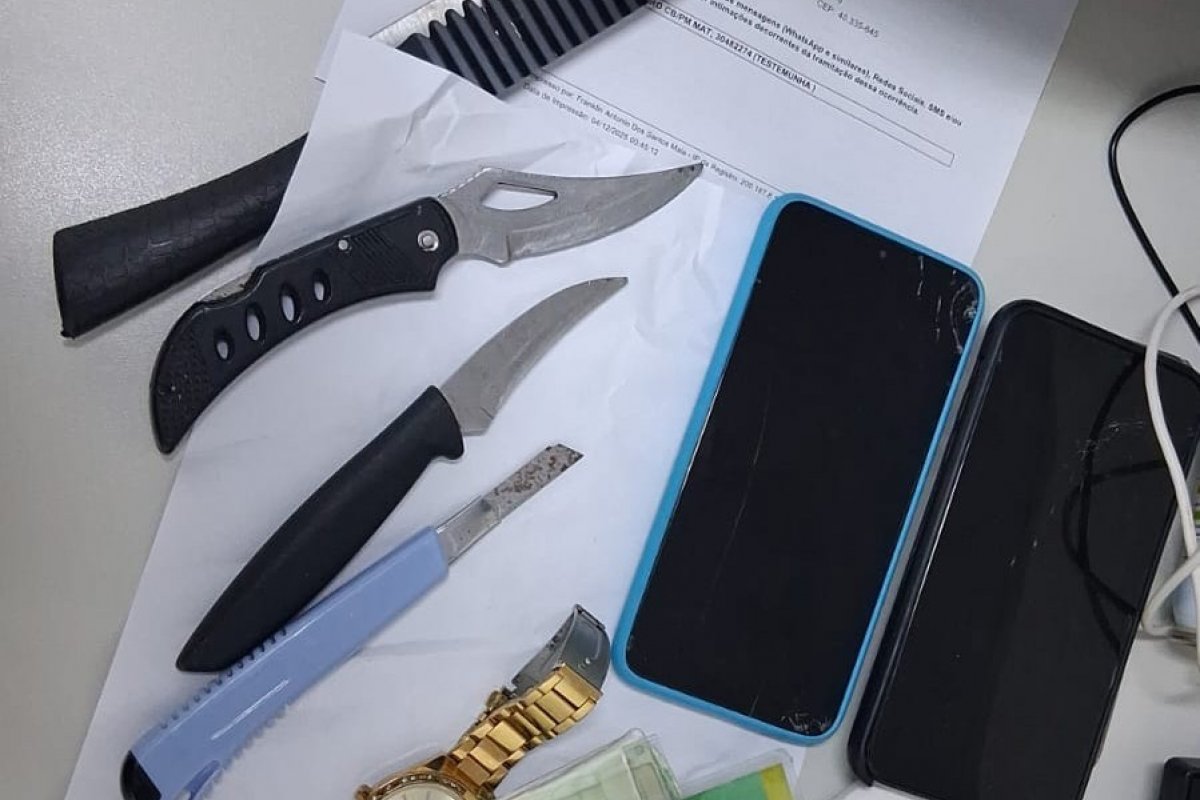 Mulher é presa em posse de quatro armas brancas na Fonte Nova