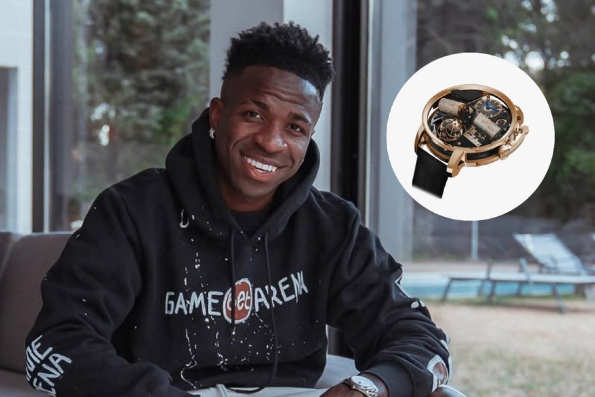Vini Jr. aparece com relógio raro avaliado em R$ 2,4 milhões!
