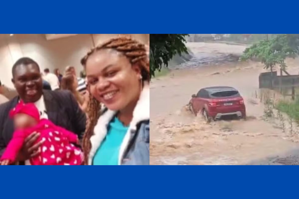 Vídeo: testemunha grava momento em que enxurrada arrasta casal e bebê em Santa Catarina