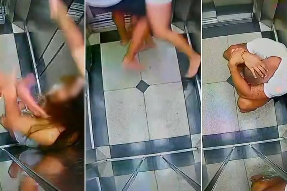 VÍDEO: suspeito é preso após câmeras de elevador registrarem agressão e mulher ser jogada do 10º andar