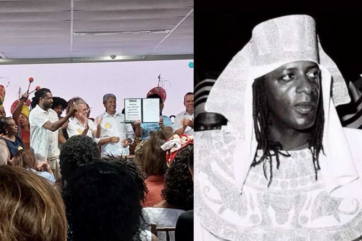 Jerônimo Rodrigues sanciona lei que renomeia Praça das Artes, no Pelourinho, para Praça Neguinho do Samba