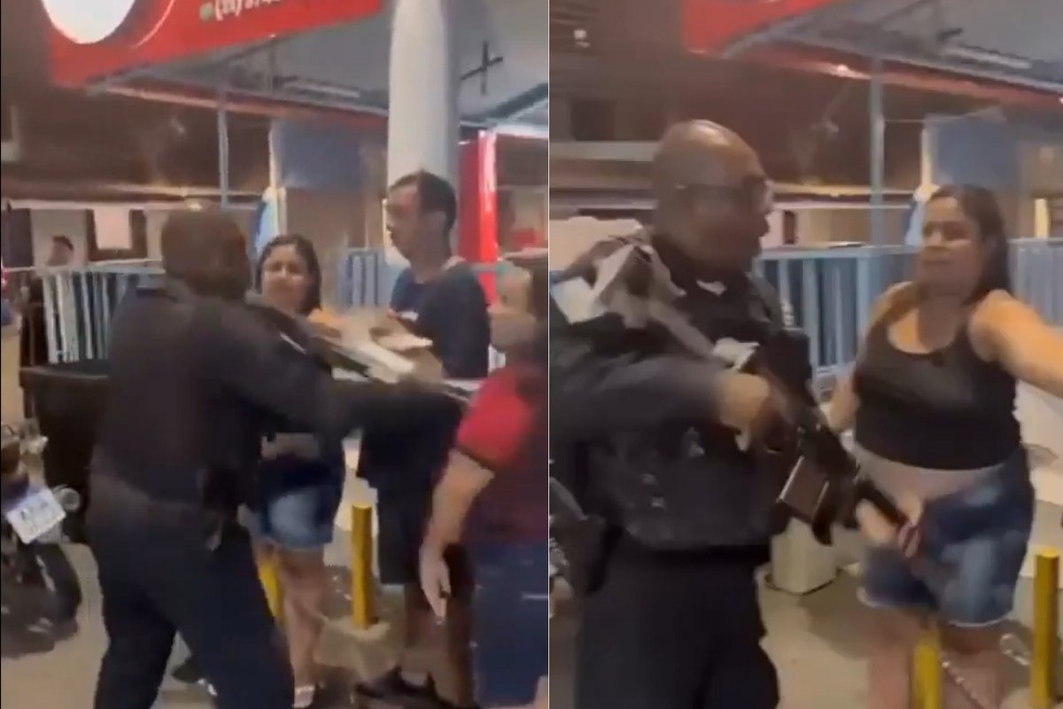 Vídeo: policial militar agride idosa com um fuzil no Rio de Janeiro