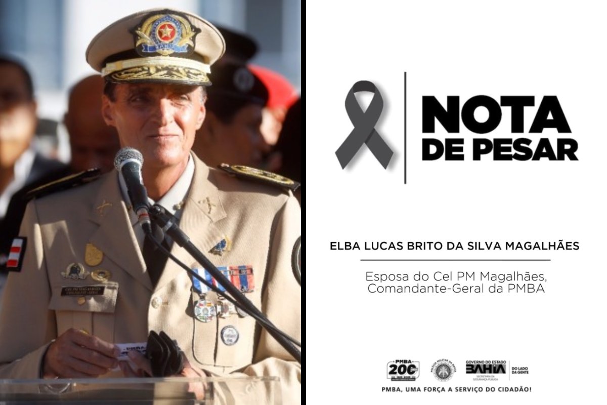 Morre Elba Magalhães, esposa do comandante-geral da Polícia Militar da Bahia