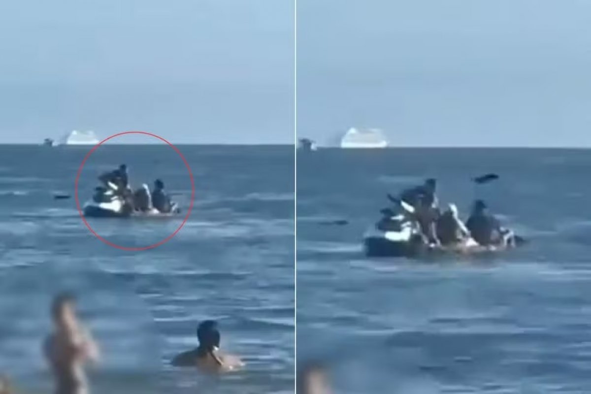 Vídeo: Ladrões em moto aquática assaltam casal de caiaque em mar de SP