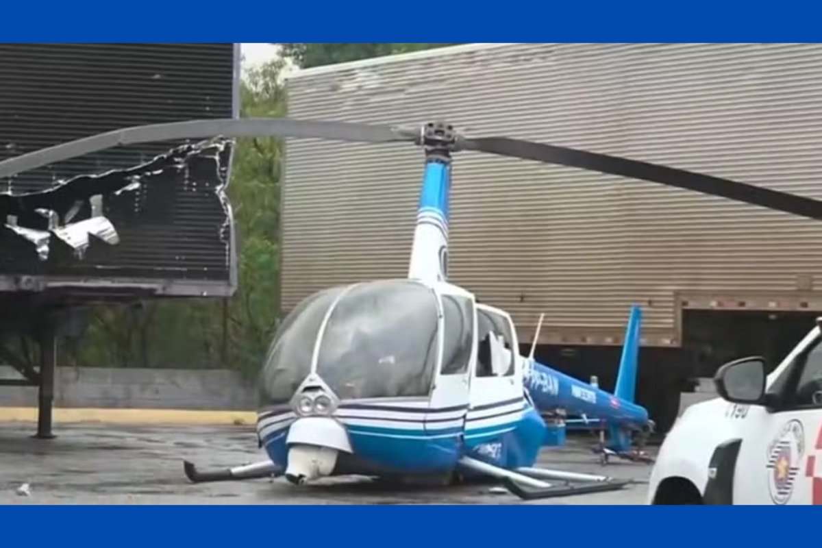 Helicóptero da Band sofre pane e faz pouso forçado na Grande SP; vítimas passam bem
