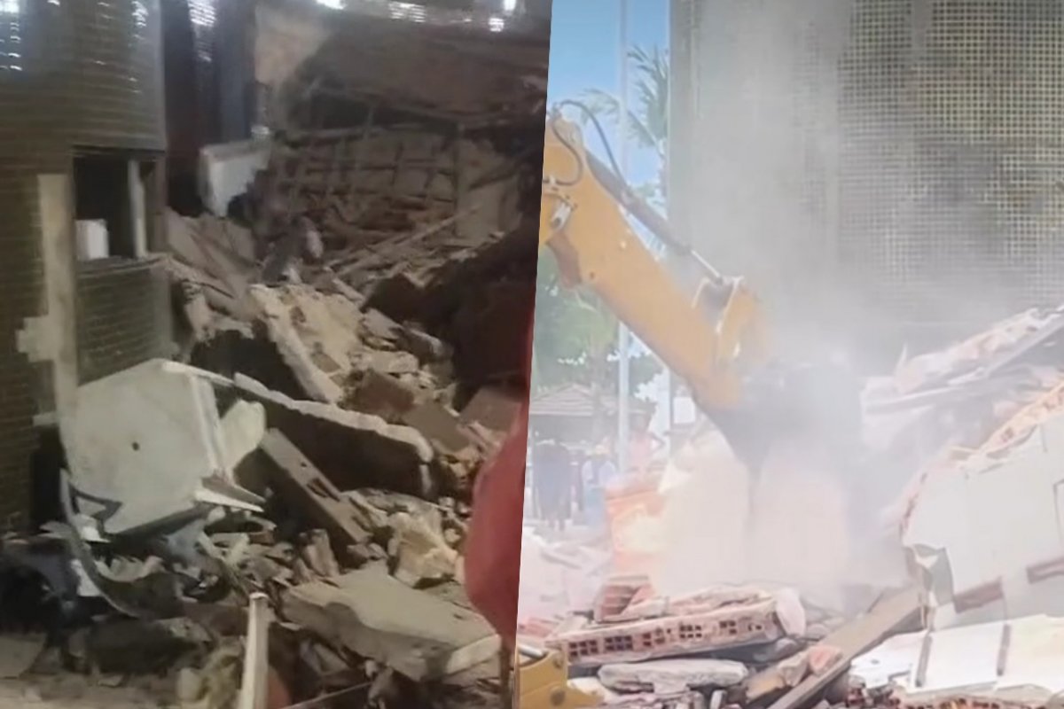 Vídeo: explosão destrói quiosque na orla de Madre de Deus; complexo de barracas é interditado