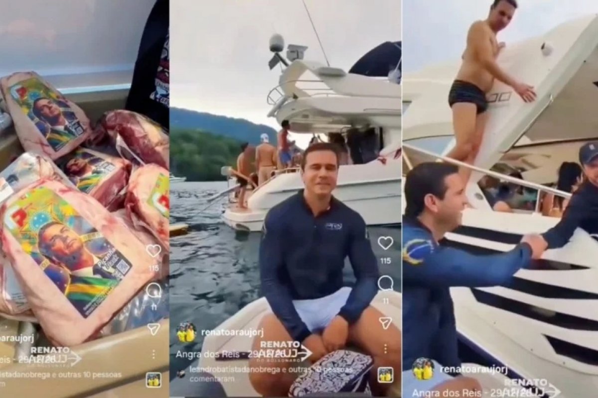 VÍDEO: Após polêmica, Flávio Bolsonaro reage a picanha com seu rosto distribuída por empresário