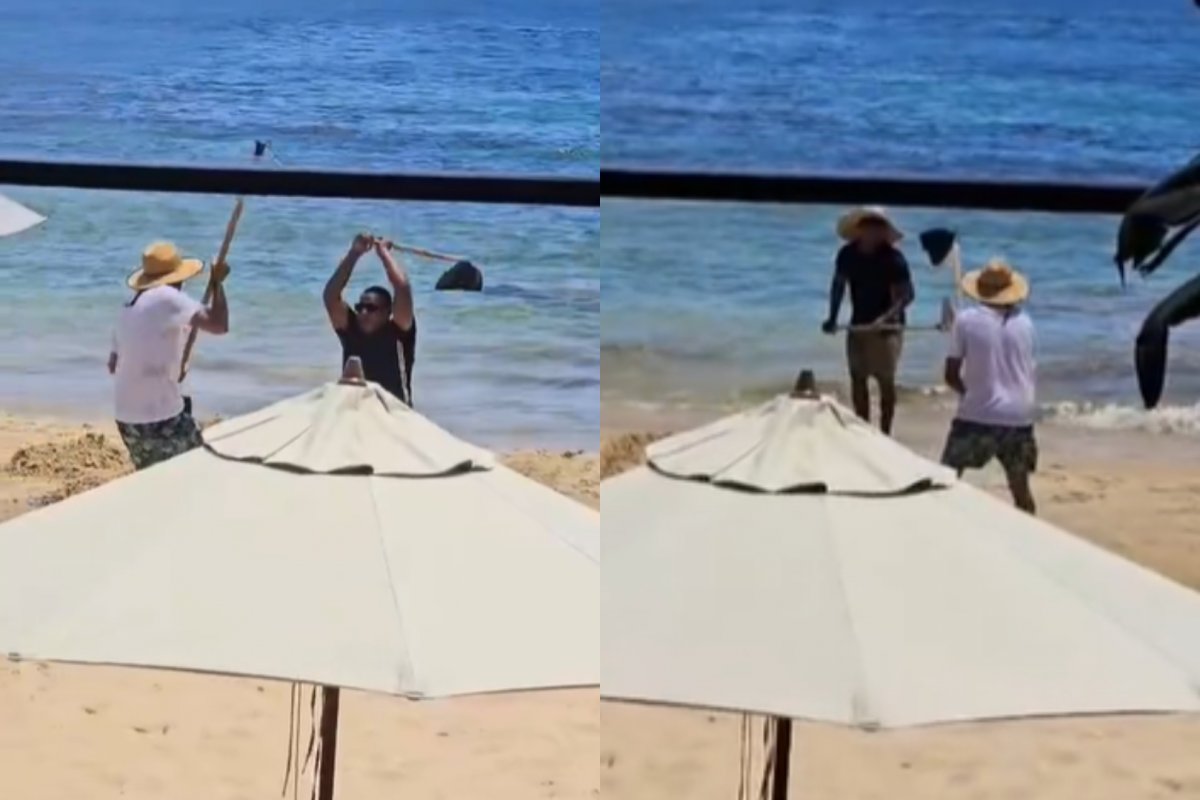 Vídeo: Barraqueiros brigam com enxadas e assustam turistas em Morro de São Paulo