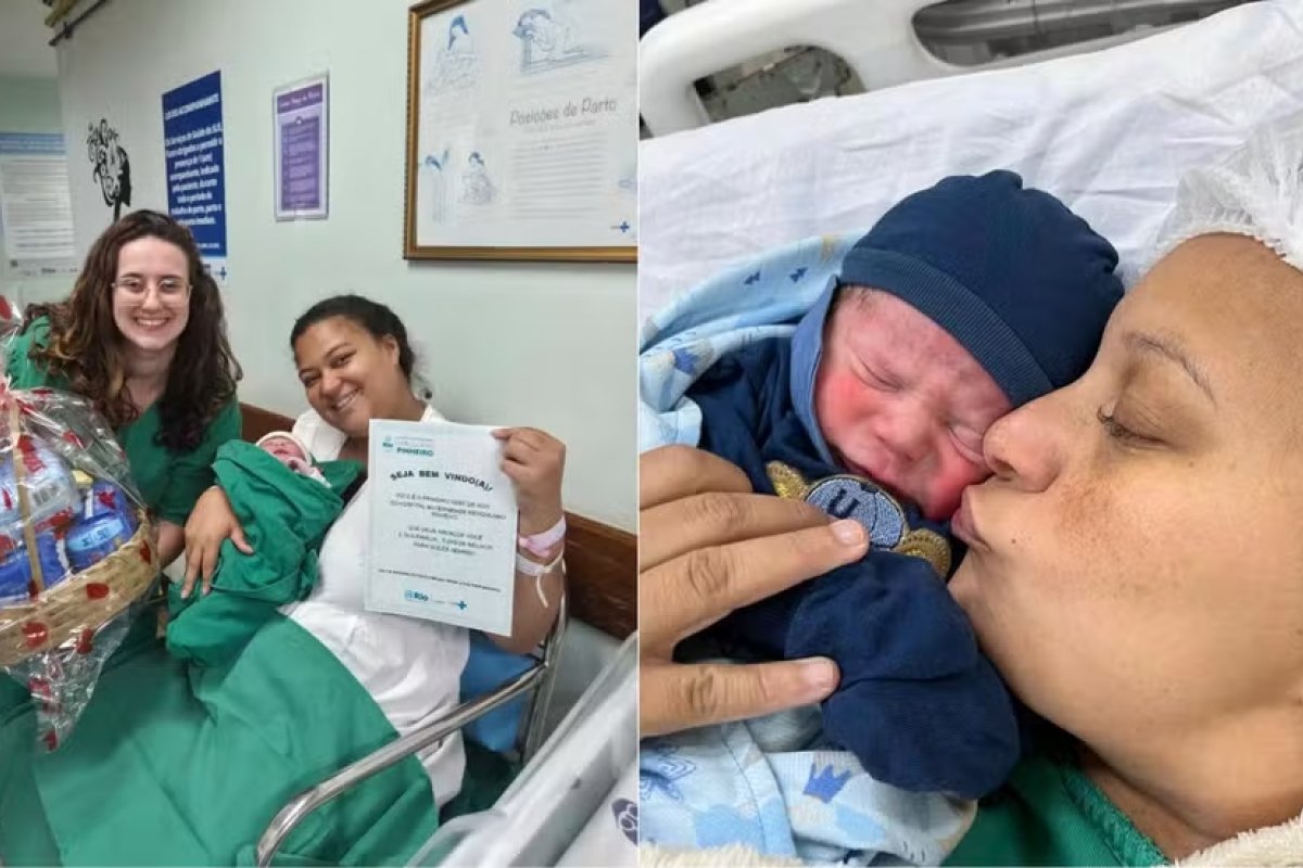 Dois bebês nascem no primeiro minuto de 2026, no Rio de Janeiro