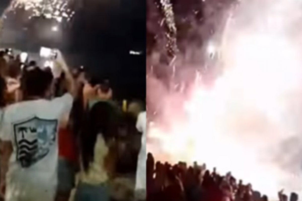 Vídeo: Três pessoas ficam feridas durante queima de fogos em Angra dos Reis (RJ)