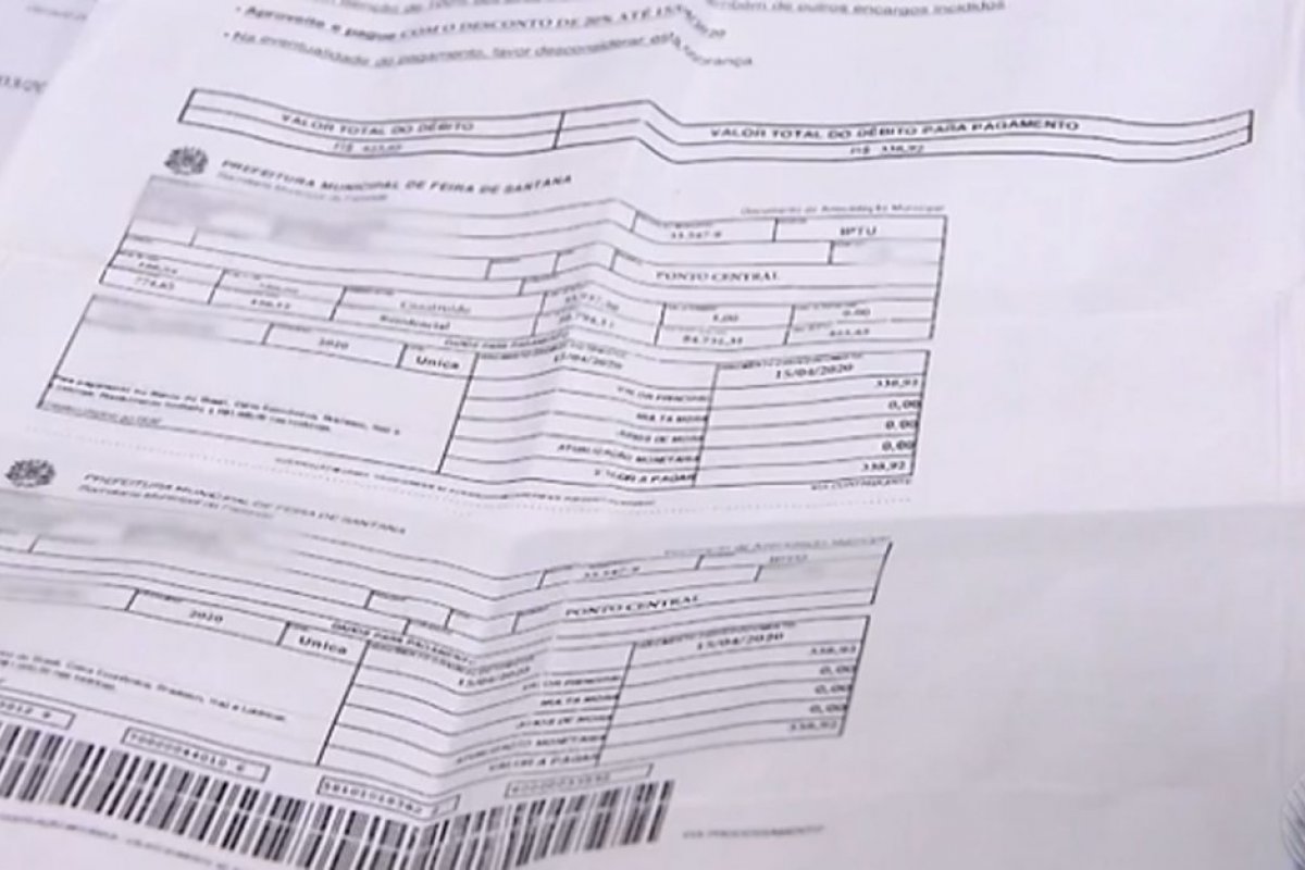 Contribuintes de Feira de Santana são vítimas de fraude com boleto falso do IPTU
